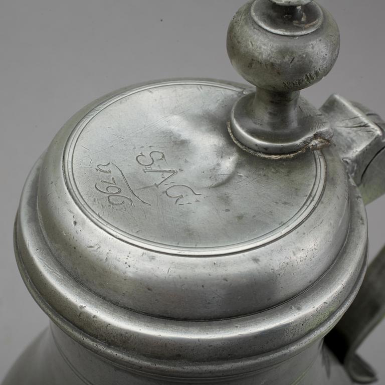 BUKSTOP, Tenn, märkt 1796.