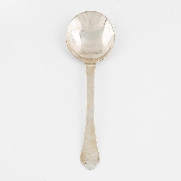 A probably Norwegian 18th Century silver spoon, unclear makers mark CN.