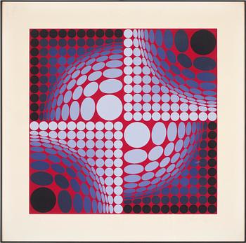 Victor Vasarely · VICTOR VASARELY, färgseriegrafi, sign o numr 15/250.