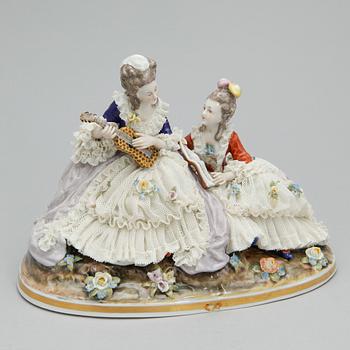 FIGURIN, porslin, Neapel liknande märke, 1900-talets andra hälft.