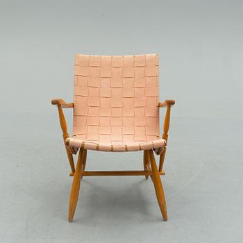 A Swedish Modern birch easy chair, 1940's.