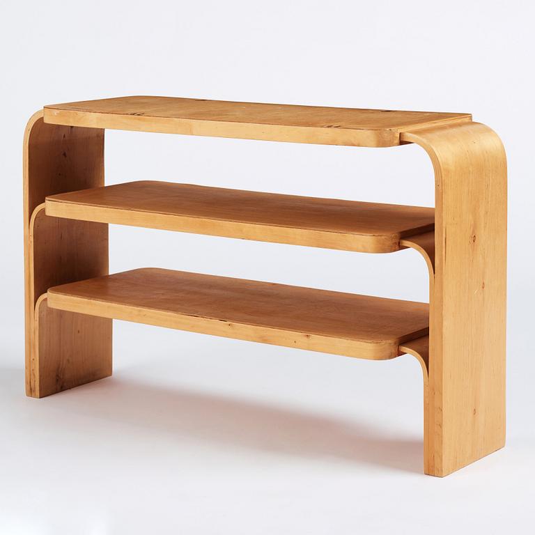 Alvar Aalto, a birch shelf, Svenska Artek, Hedemora Sweden 1945-56, model 111.