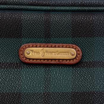 Ralph Lauren, travel wardrobe and toiletry bag.