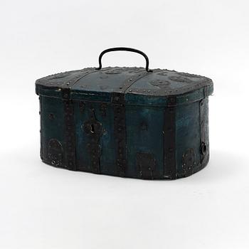 Färdskrin, allmoge, daterat 1779.