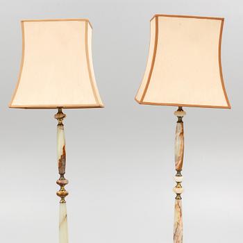 Floor lamps, a pair, second half of the 20th century.