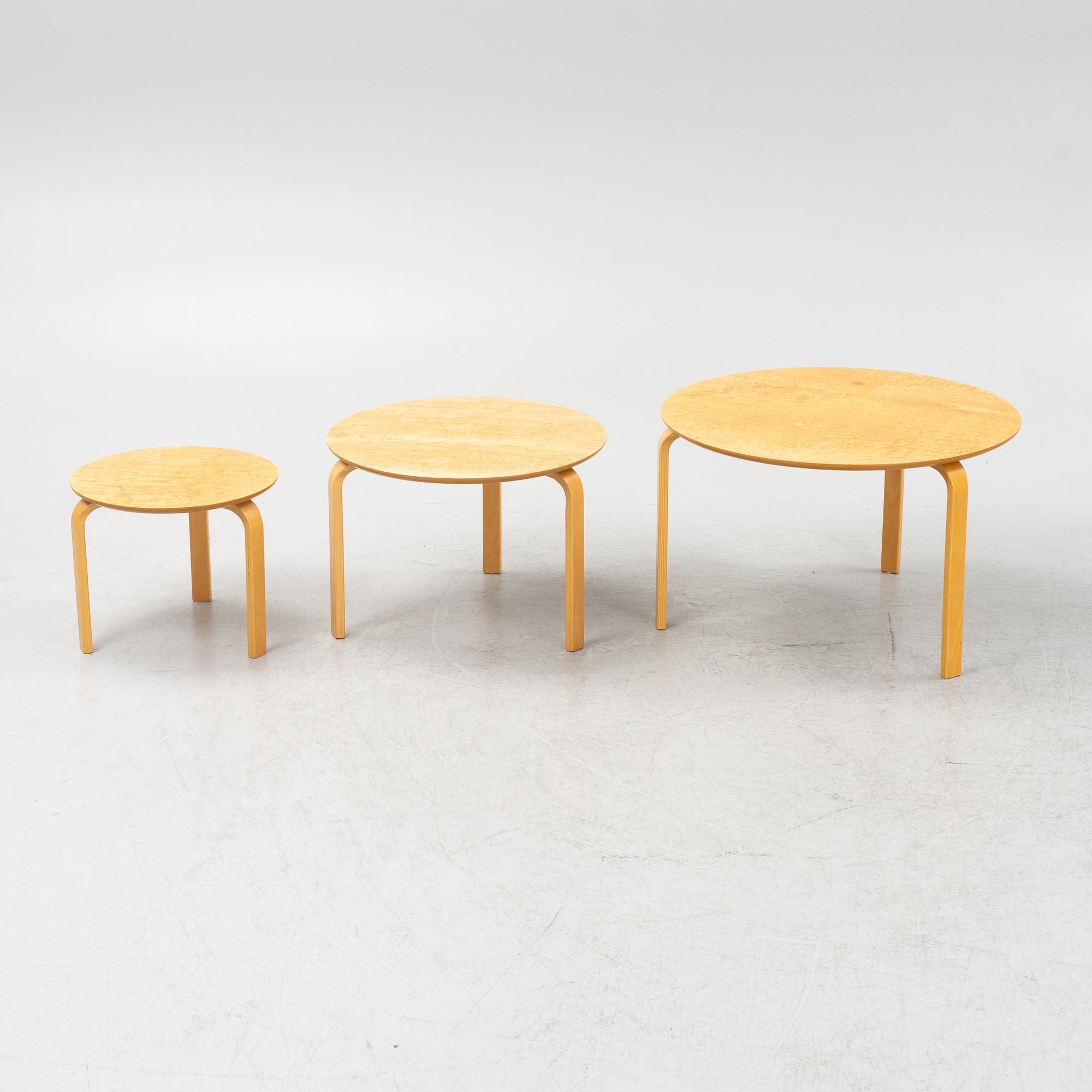 Three nesting tables, second half of the 20th Century.