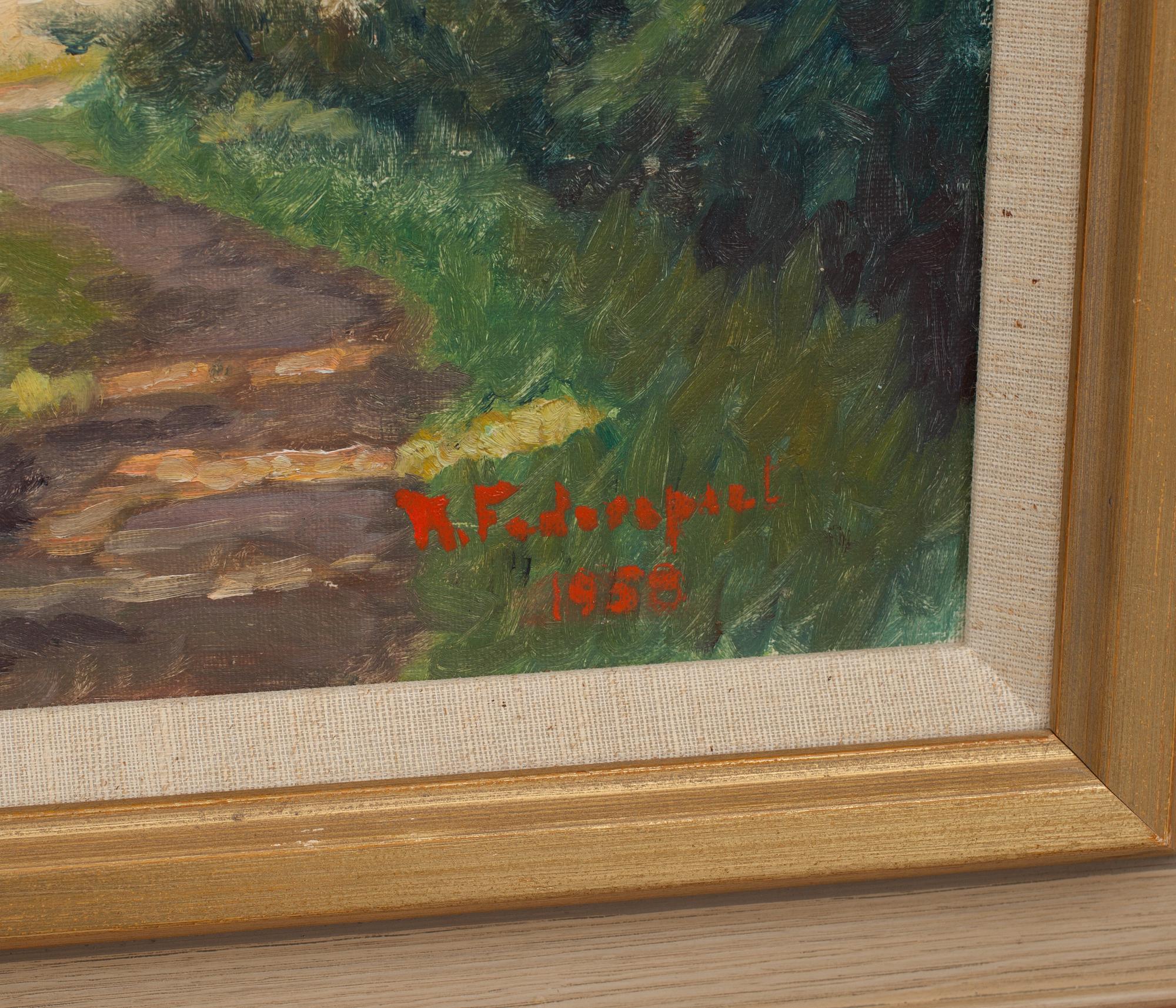 KAI FEDERSPIEL, olja på duk, signerad och daterad 1958.