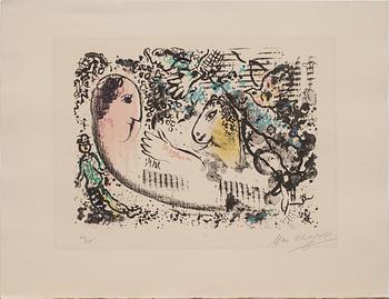 MARC CHAGALL, färglitografi, signerad o numrerad 20/75.