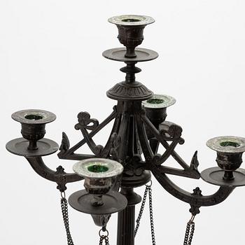 Candelabra, a pair, Empire style, early 20th century.