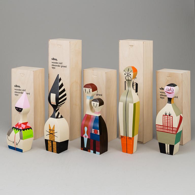 ALEXANDER GIRARD, five, wooden dolls, Vitra.