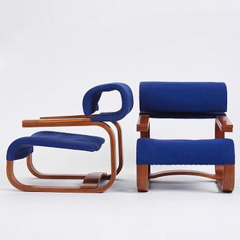 Jan Bocan, a pair of easy chairs, Thonet, executed for the Czechoslovakian Embassy, Stockholm 1972.