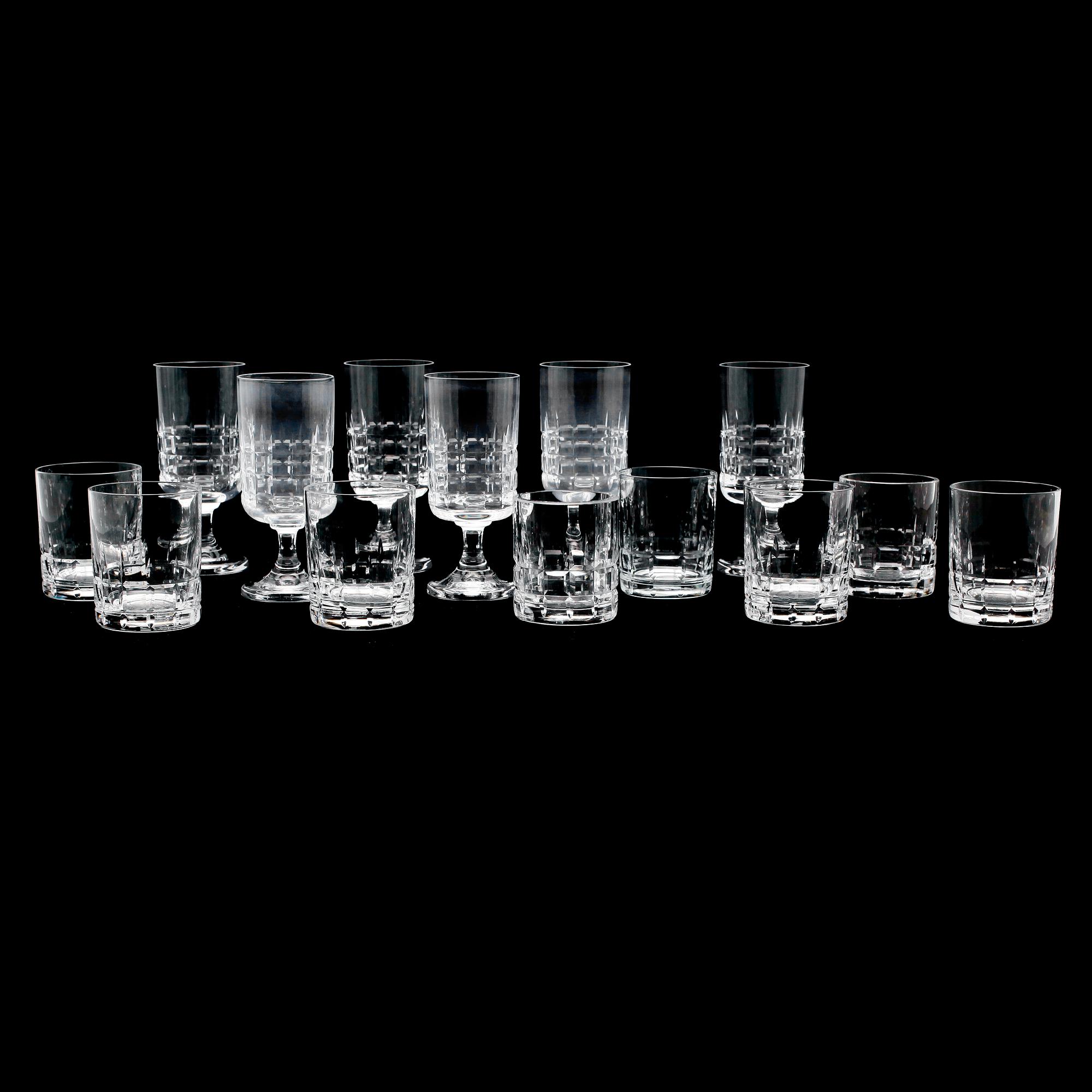 SERVISGLAS, 14 st, "City", Vicke Lindstrand, Kosta.