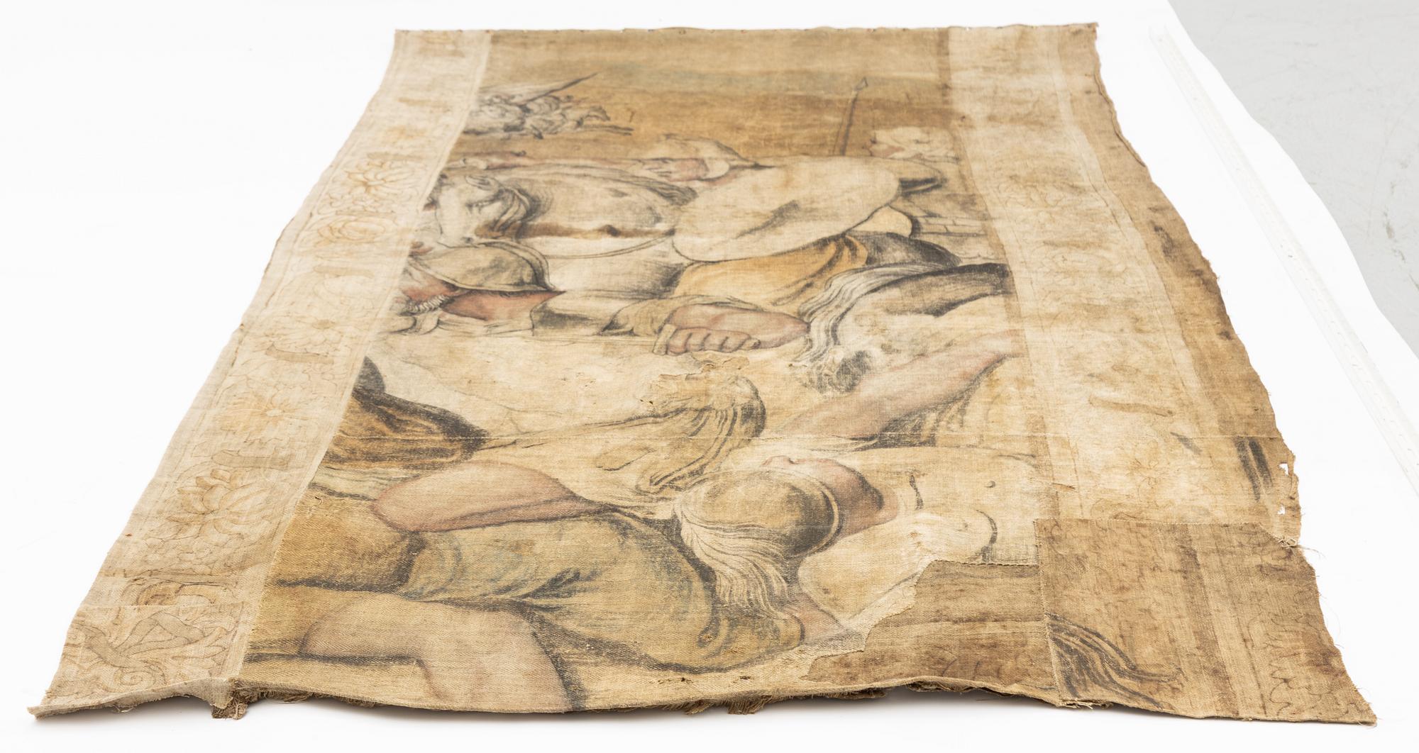 Painting on linen canvas, 18th century, Alexander the Great.