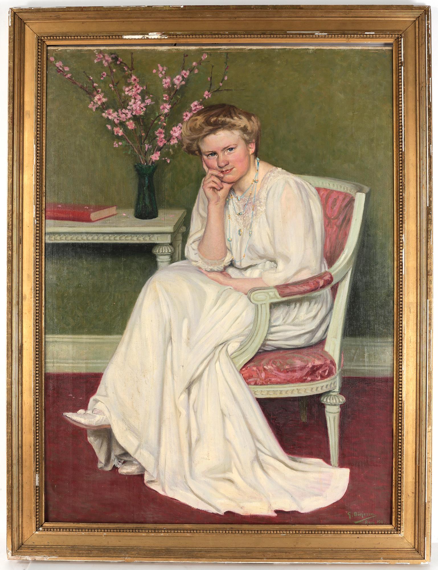 GUNNAR BÖRJESSON, olja på duk, signerad samt daterad Rom 1907.