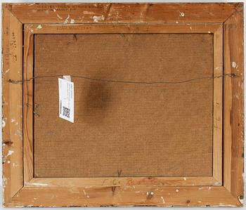 FRITHIOF BERGLUND, olja på pannå, signerad.