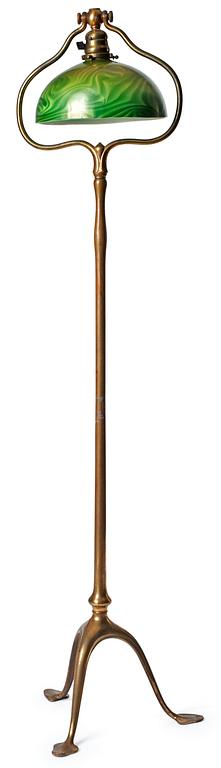 A Louis Comfort Tiffany Art Noveau floor lamp, USA, signed L.C.T.