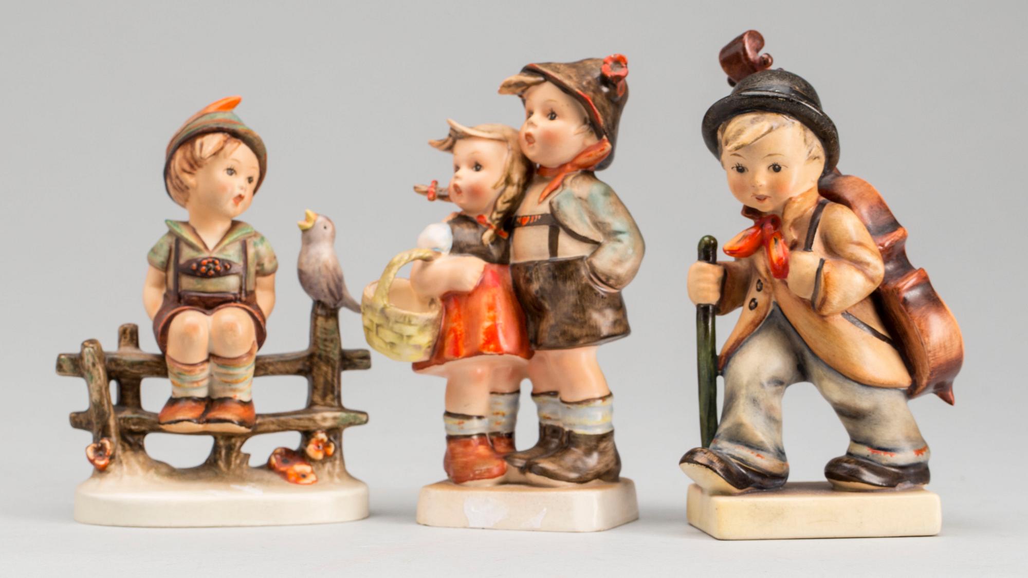 FIGURINER, 3 st, porslin, Hummel.