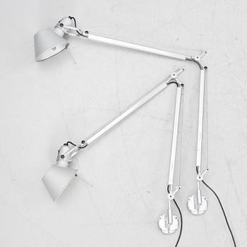 Michele De Lucchi & Giancarlo Fassina, vägglampor, ett par, "Tolomeo", Artemide, Italien.