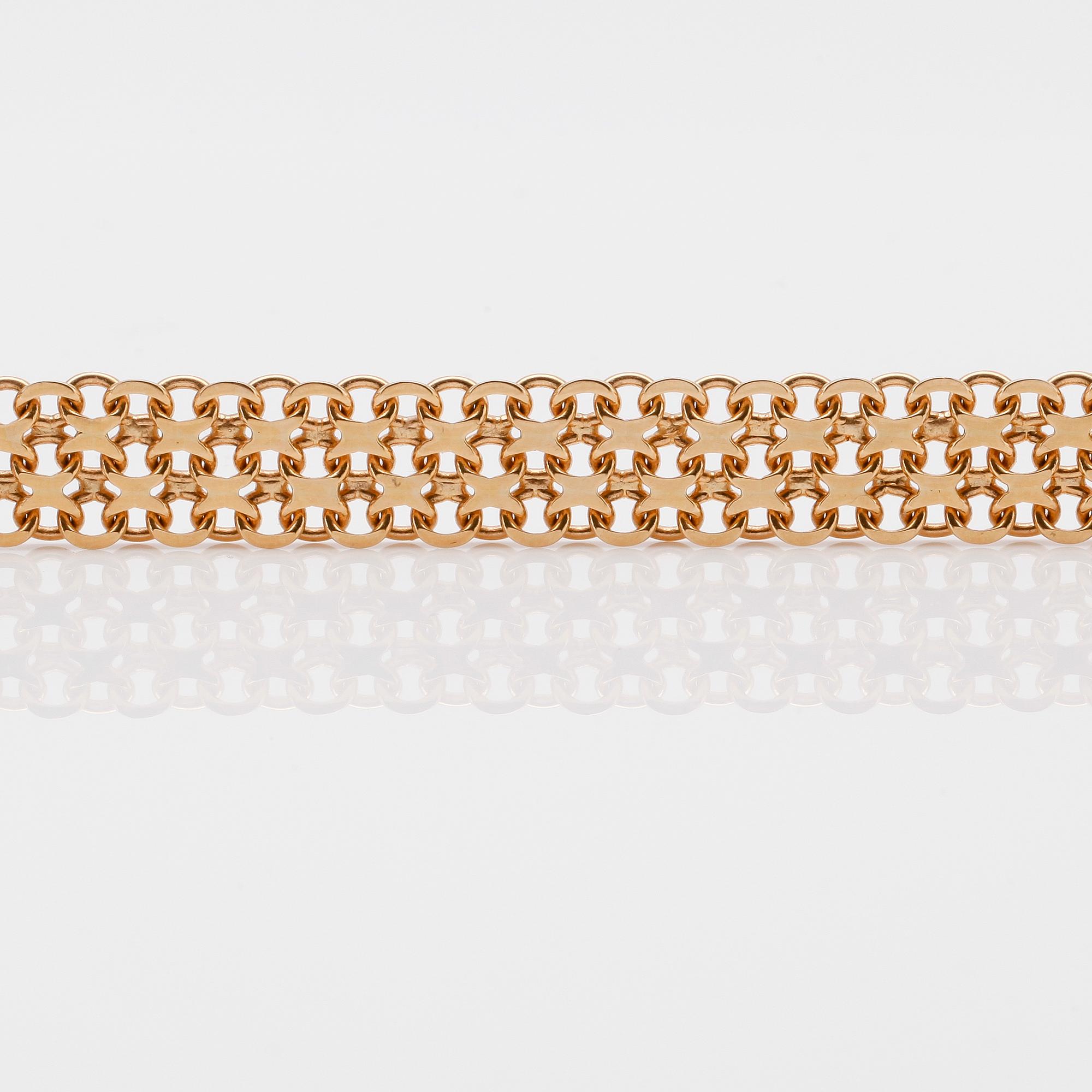ARMBAND, 18K guld, svenska stämplar, 1978. Vikt ca 22 g.