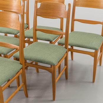CARL MALMSTEN, stolar 6 st "Calmare Nyckel" Åfors möbelfabrik 1900-talets andra hälft.
