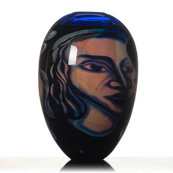Eva Englund, vas, "Prinsessan", glas, graal, Orrefors 1988.