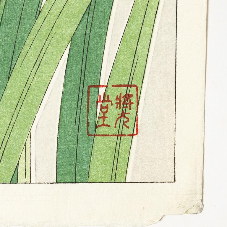 Kawarazaki Shodo, efter, Två träsnitt, "Irisar", 1900-talets andra del.