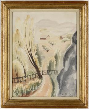 Agnes Cleve · AGNES CLEVE, akvarell på papper, signerad A. Cleve.