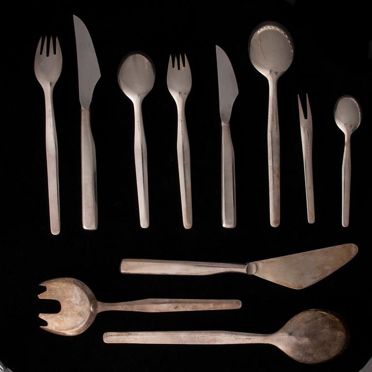 BESTICKUPPSÄTTNING, 99 delar, silver, "Marski", Tapio Wirkkala, Kultakeskus Tavastehus, 1960-tal.