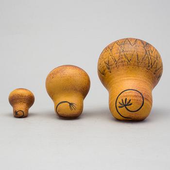 Three 20th Century stoneware figurines designed Lisa Larson, Gustavsberg.