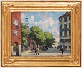 Paul Fischer, Sommardag vid Reformerta Kyrkan i Köpenhamn.