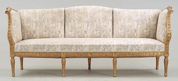 SALONGSGRUPP, 6 delar, gustaviansk stil, 1800-talets slut.