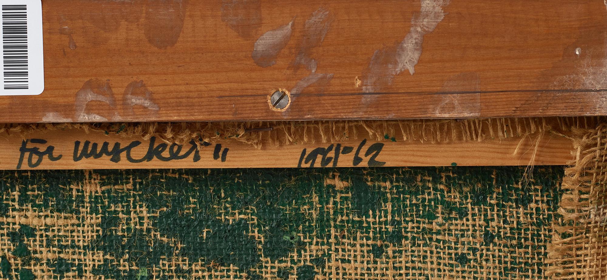 Carl Fredrik Reuterswärd, olja på duk, signerad och daterad 1961-62 a tergo.