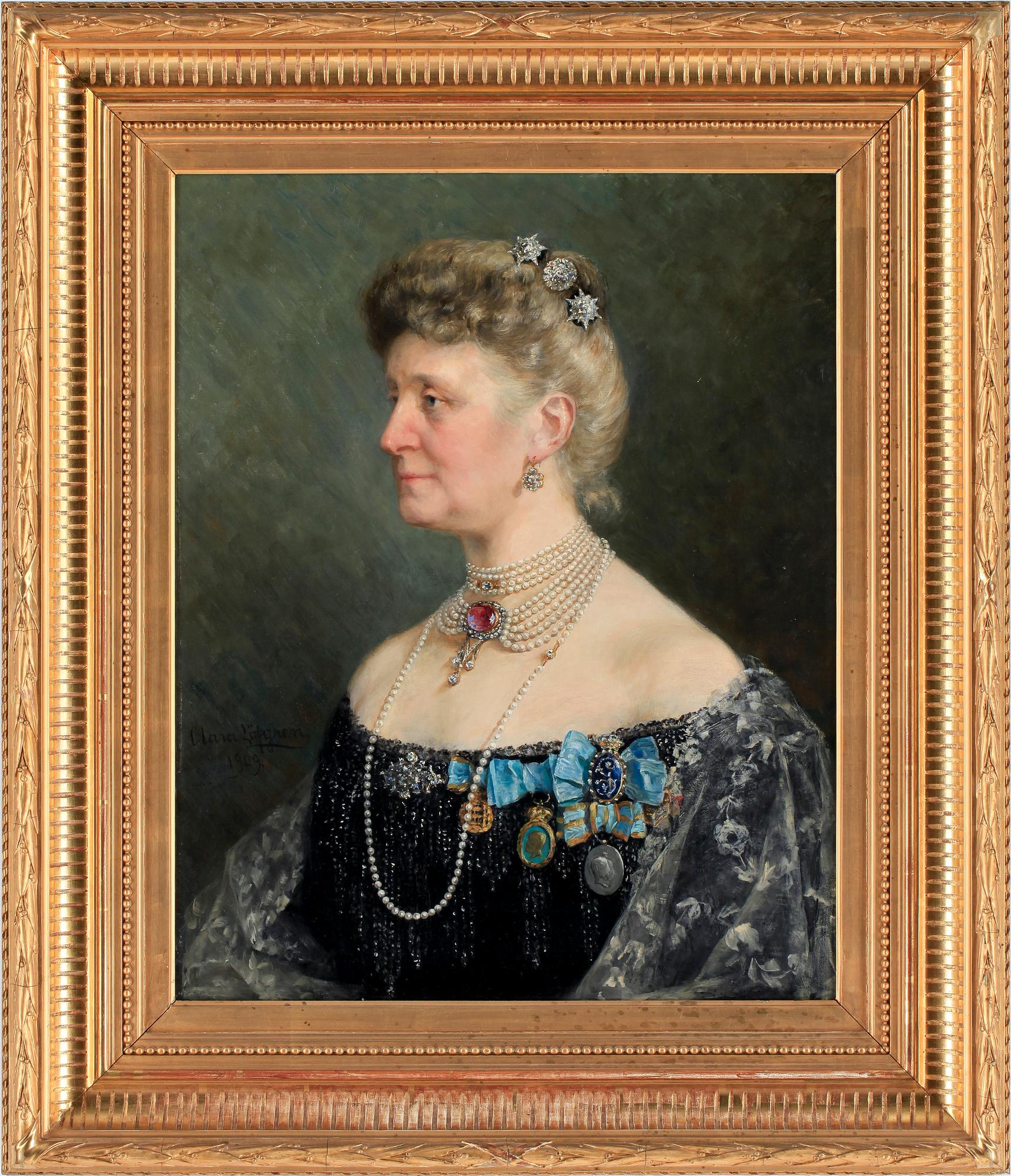 CLARA LÖFGREN, olja på duk, sign o dat 1909.