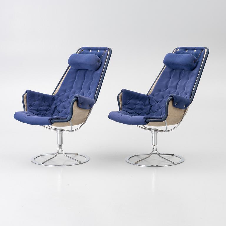 Bruno Mathsson, Armchairs, a pair, Jetson, Dux, second half of the 20th century.