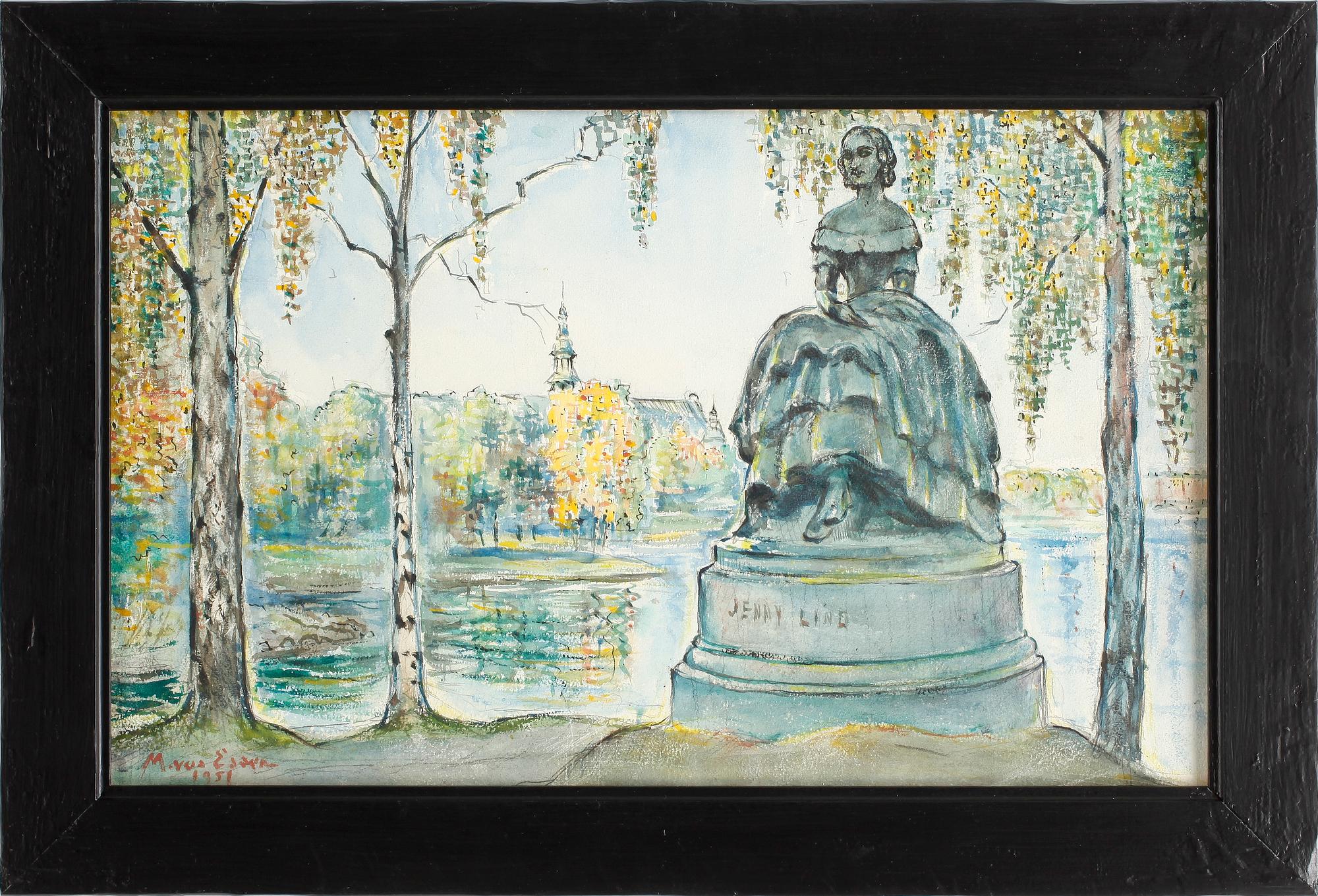 MIKAEL VON ESSEN, pastell, signerad o daterad 1951.