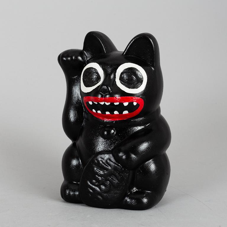 MAKODE LINDE, skulptur/sparbössa, "Manike Neko", signerad och daterad -19.