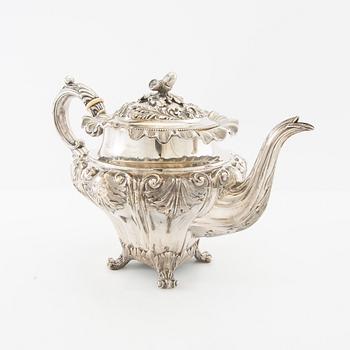 Gustaf Möllenborg, tekanna silver nyrokoko Stockholm 1842.