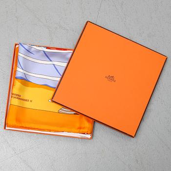 HERMÈS, a 'Charmes des Plages Normandes II' silk scarf.
