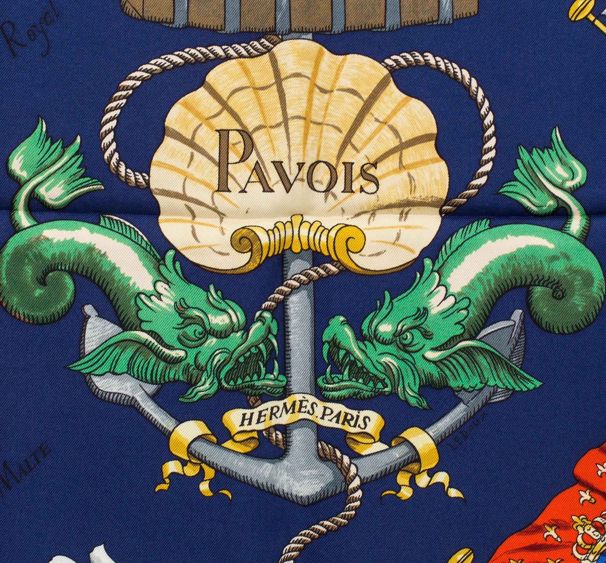 HERMÈS, "Pavois", scarf.