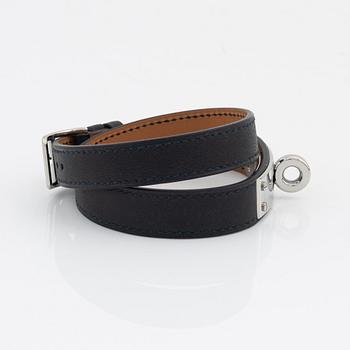 Hermès, a black leather bracelet 'Kelly', special order 2004.