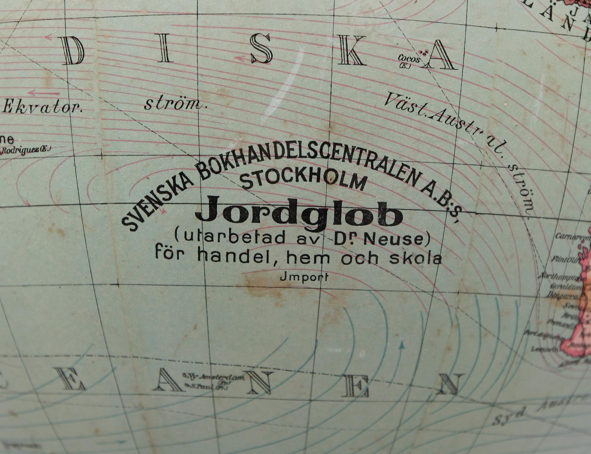 JORDGLOB, 1900-talets mitt.
