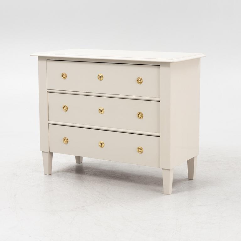 A Gustavian style chest of drawers, around 1900.