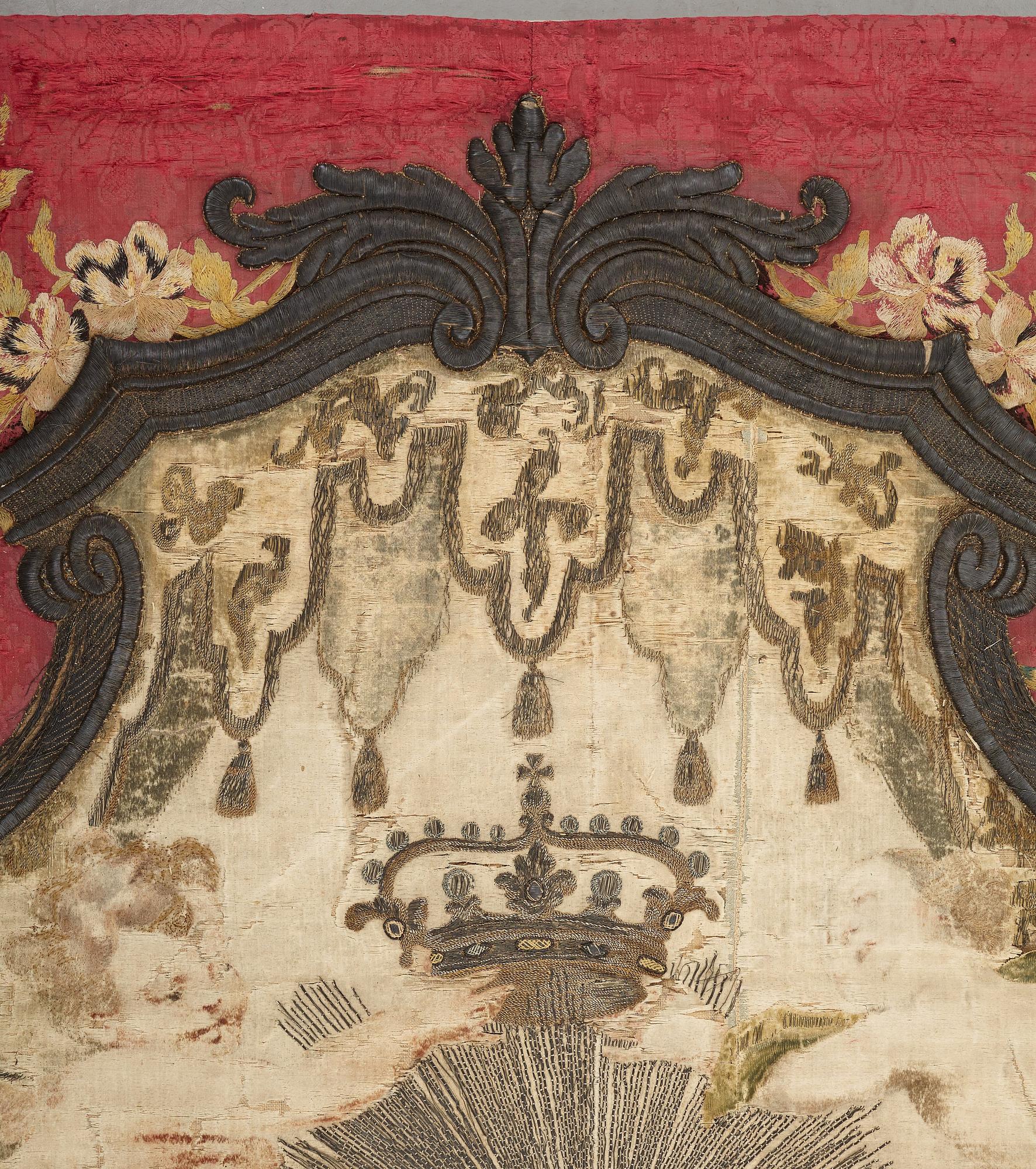 A European 18th century procession banner, ca 203 x 137 cm.