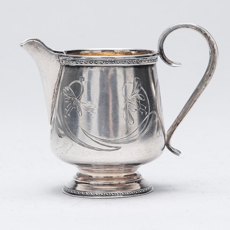 GRÄDDSNÄCKA, silver, Russland, 1800/1900-tal. Vikt 106,8 g.