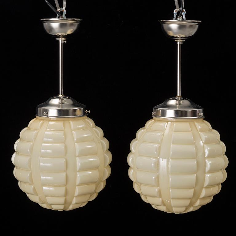 A pair of circa 2000 ceiling lights.