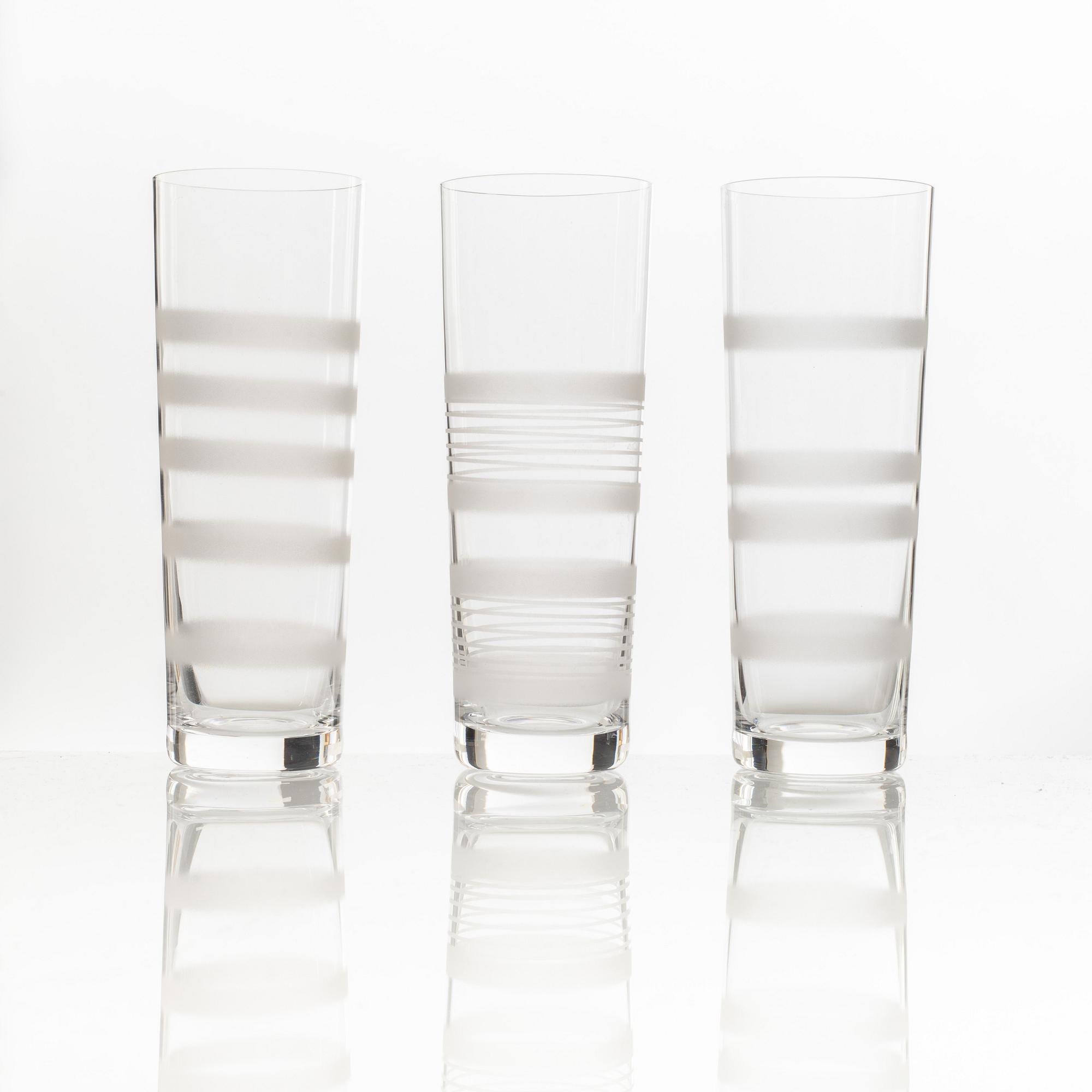 Ingegerd Råman, champagneglas, 12 st, "Slowfox", Orrefors, 1900-tales senare del.