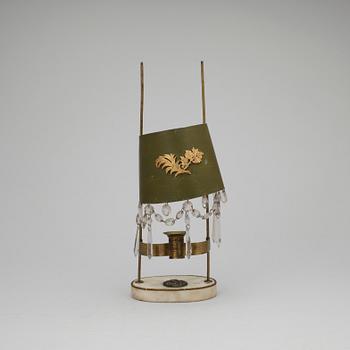 LÄSLAMPA, mässing, sengustaviansk, 1800-talets början.