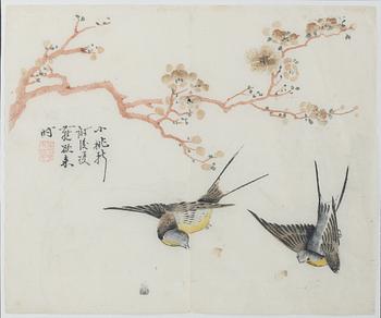 Wang Gai, after, leaf from album 'The Mustard Seed Garden Manual of Painting'.