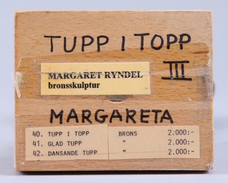 MARGARETA RYNDEL, skulptur, brons, sign.