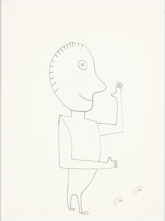 Roger Risberg, indian ink drawing, signed. Executed in 2008.